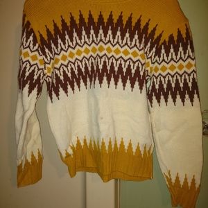 Woman's Vintage 100 percent virgin Acrylic Fiber knitted boho sweater size small